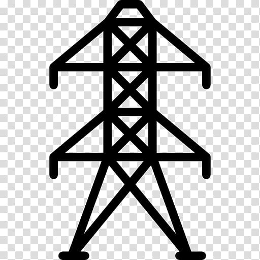 Transmission tower Electric power transmission High voltage Overhead power line, high voltage transparent background PNG clipart