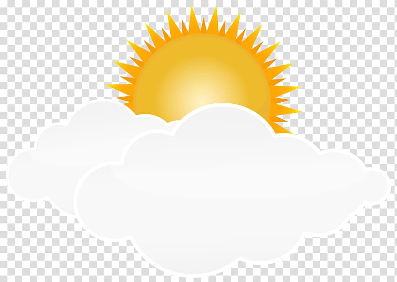 white clouds and yellow sun illustration, Sunlight Cloud , Sun with Clouds transparent background PNG clipart