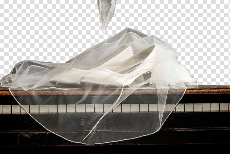 Veil Shoe Bride .xchng Wedding dress, White scarves and piano transparent background PNG clipart