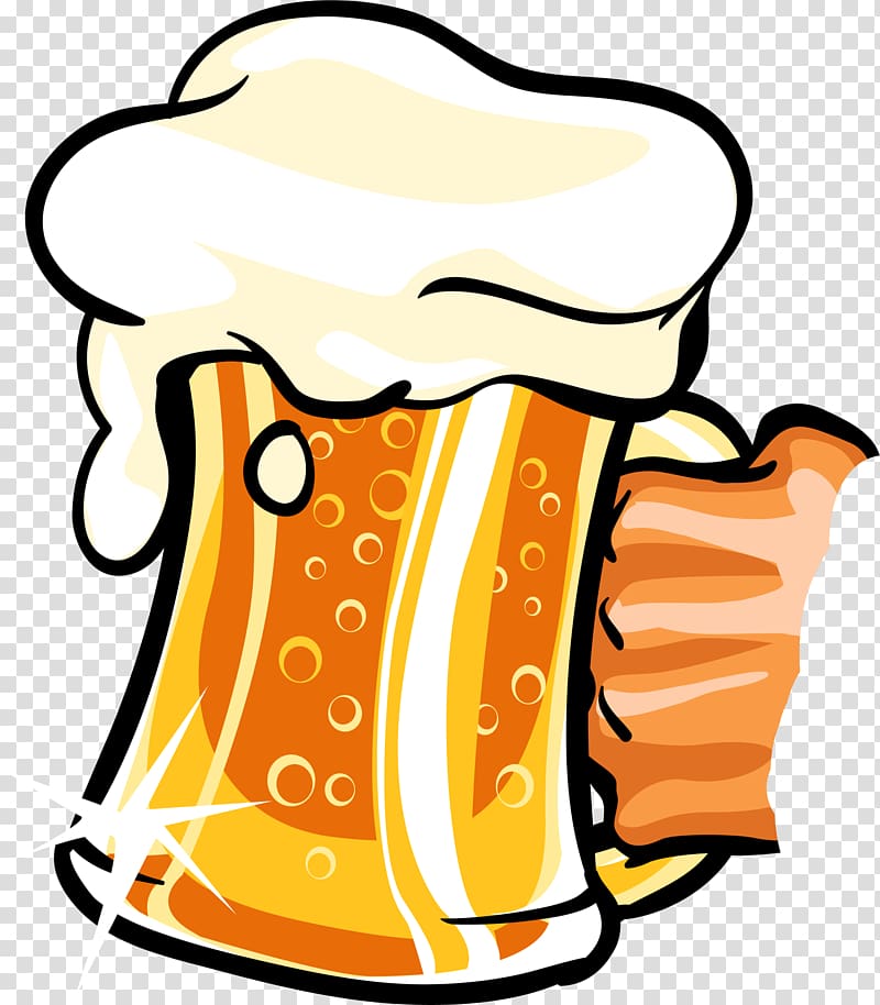 Cartoon Drawing , Yellow cartoon beer transparent background PNG clipart