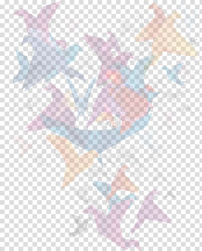 Thousand origami cranes Origami paper Orizuru, Color paper cranes transparent background PNG clipart