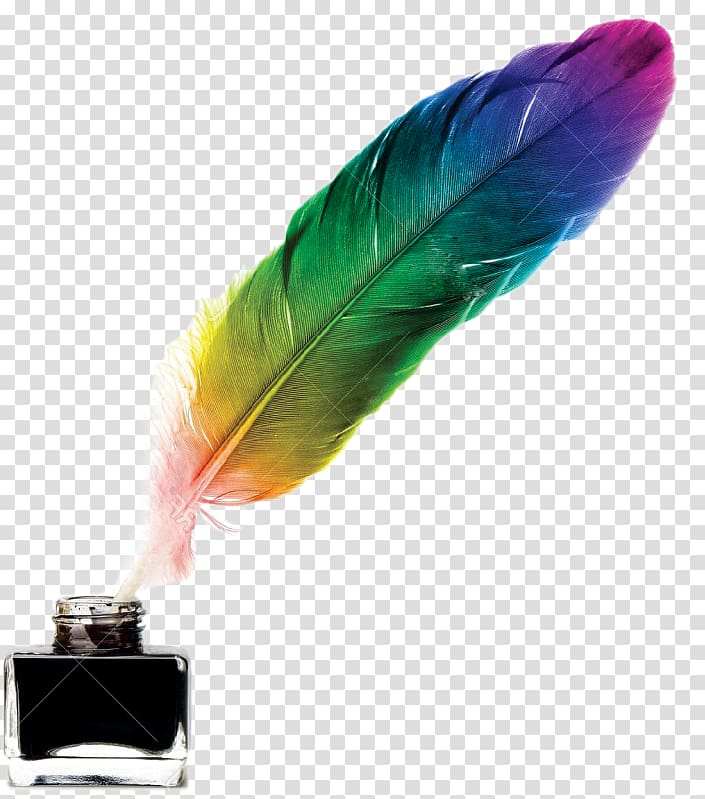 Quill Pen Inkwell Feather, pen transparent background PNG clipart