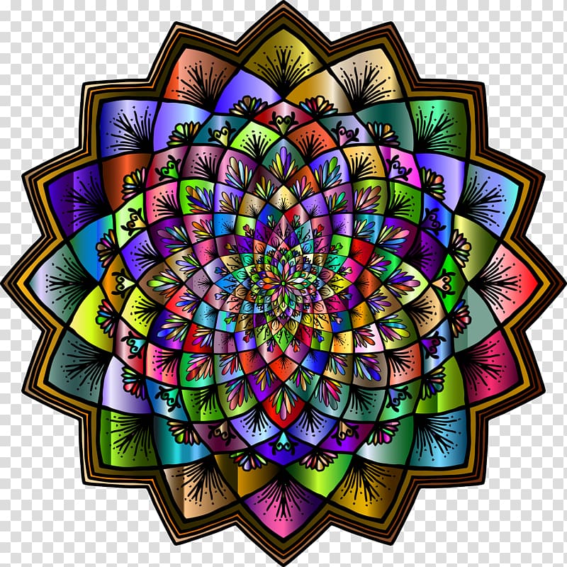 multicolored mandala art, Mandala Drawing, mandalas transparent background PNG clipart
