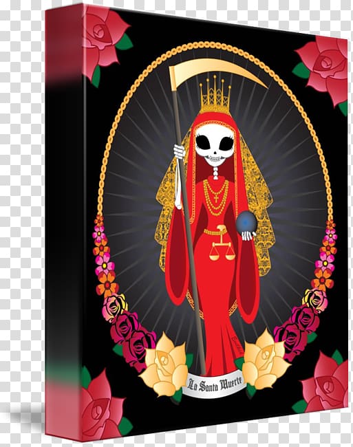 Santa Muerte Calavera Death Skull art, santa muerte transparent background PNG clipart