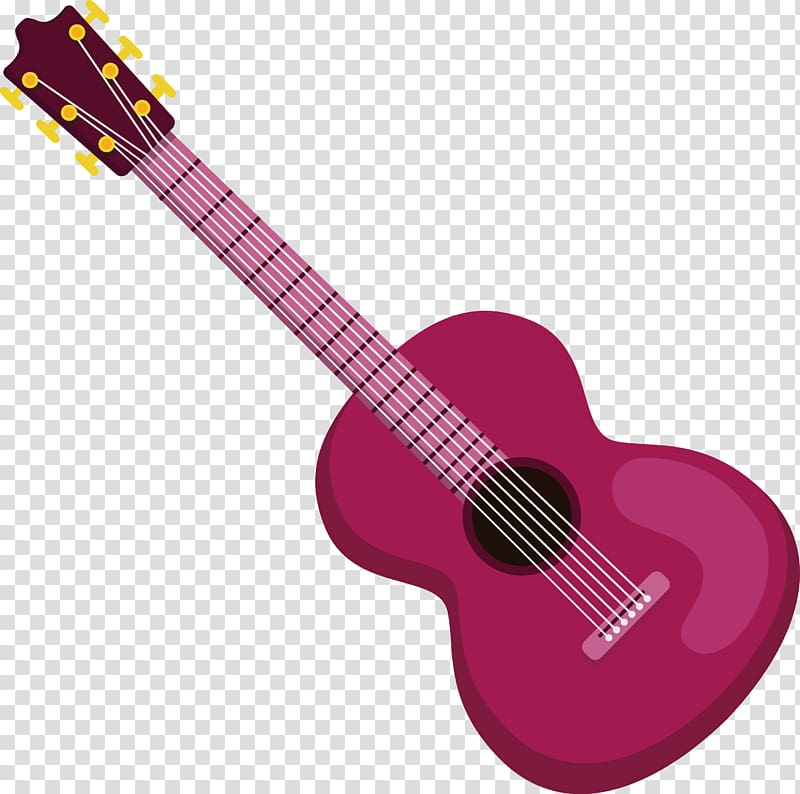 pink dreadnought acoustic guitar illustration, Acoustic guitar Ukulele Gibson J-45 Tiple Electric guitar, Guitar transparent background PNG clipart
