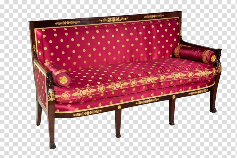 Couch Empire style Chair Antique furniture, sofa transparent background PNG clipart