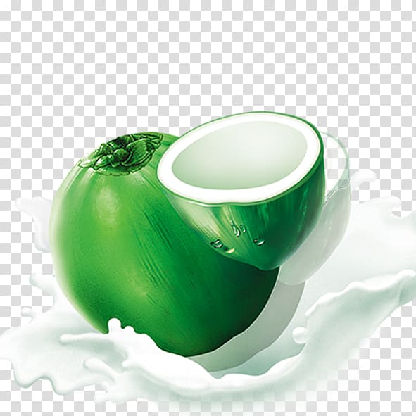 Milk Nata de coco, Coconuts transparent background PNG clipart