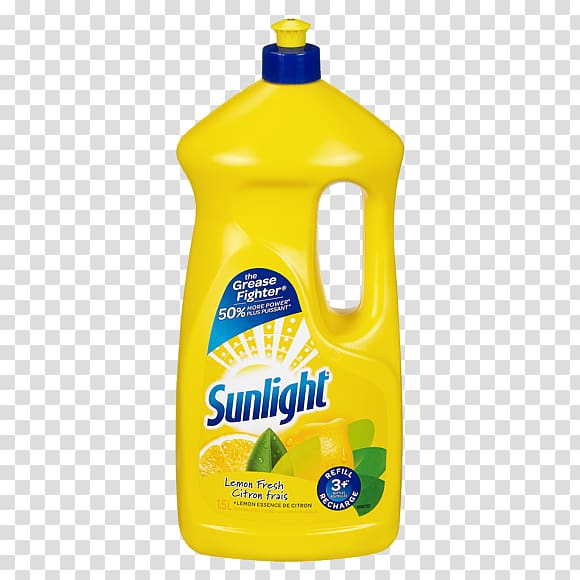 Dishwashing liquid Sunlight Dishwasher detergent, lemon transparent background PNG clipart