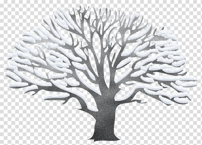black tree covered with snow , Tree , Winter Snowy Black Tree transparent background PNG clipart
