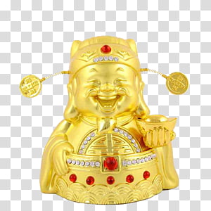 Caishen , Golden God of Wealth transparent background PNG clipart thumbnail