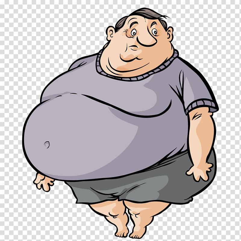 man illustration, Fat Cartoon Man, Cute fat man transparent background PNG clipart