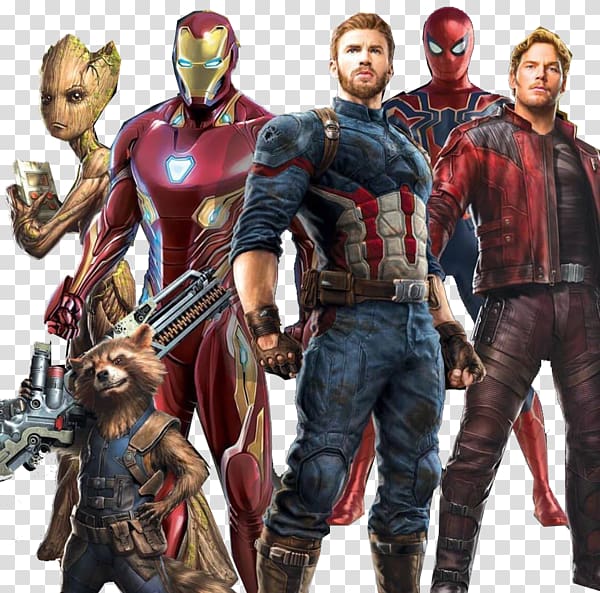 Avengers characters illustration, Captain America Spider-Man Iron Man Clint Barton Star-Lord, Avengers transparent background PNG clipart