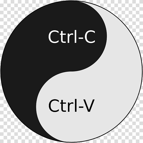 Control-C Control-V Cut, copy, and paste Missionary Church of Kopimism Yin and yang, symbol transparent background PNG clipart