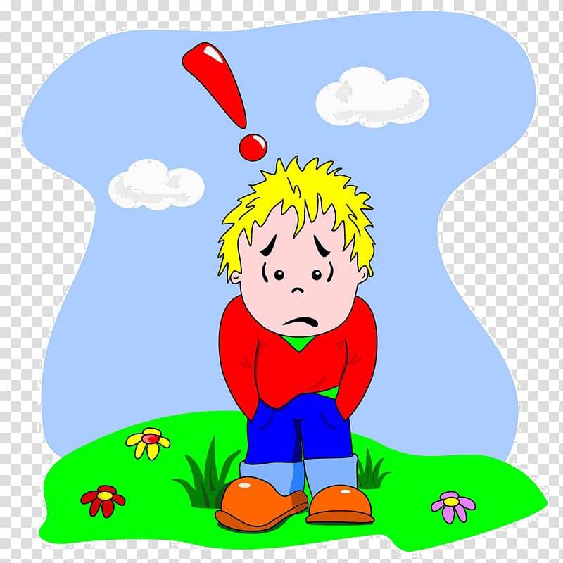 Caricature Sadness Disappointment Illustration, Cartoon thinking boys transparent background PNG clipart