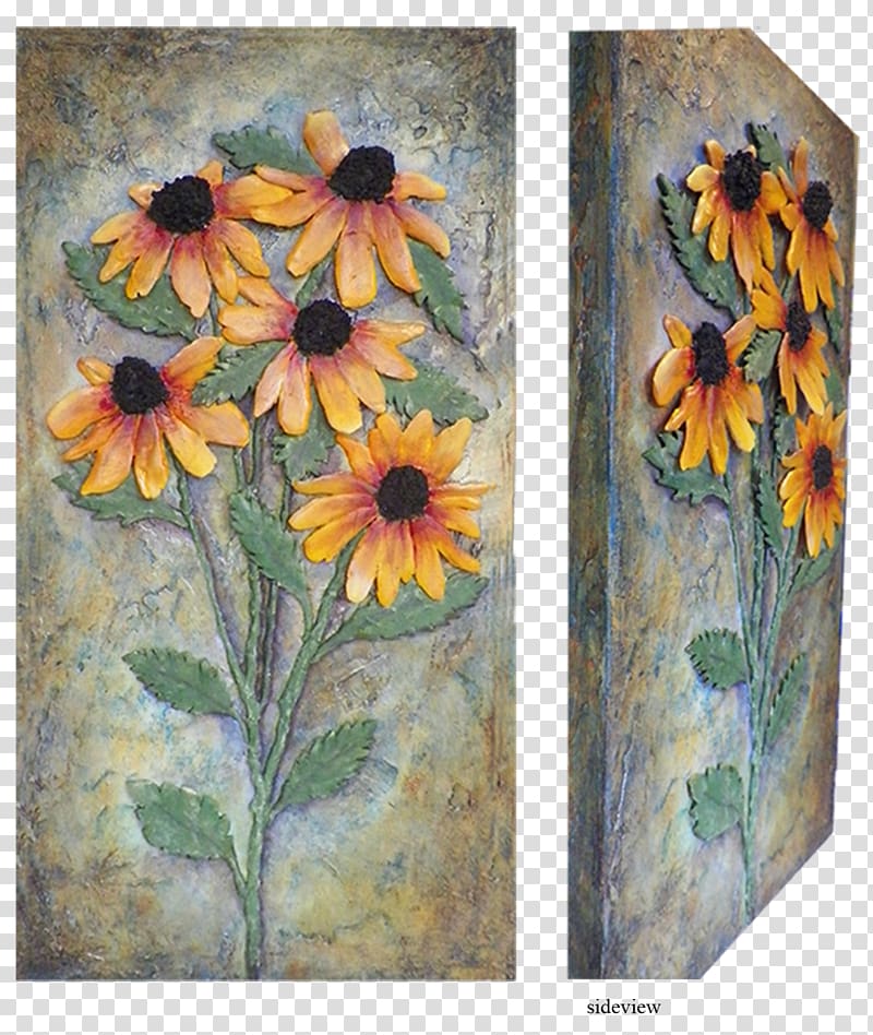 Common sunflower Black-eyed Susan Still life Painting, painting transparent background PNG clipart