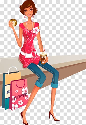 Shopping Designer Fashion, Women Lifestyle Shopping Creative transparent background PNG clipart