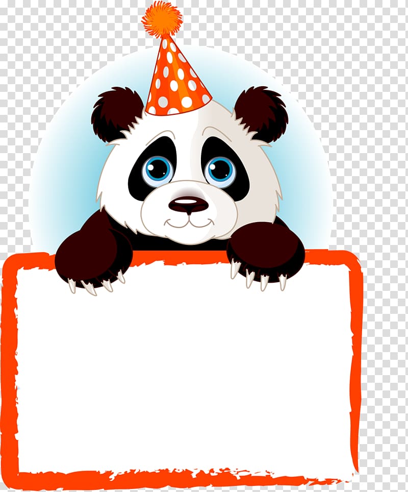 Giant panda Bear Name tag Paper , bear transparent background PNG clipart