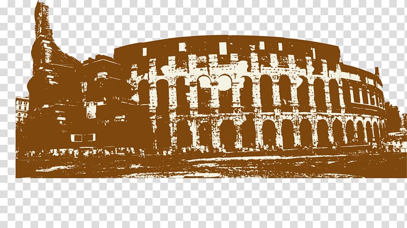 Colosseum, Retro Building transparent background PNG clipart