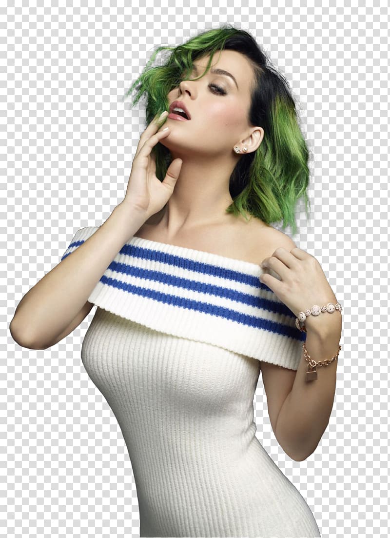 Katy Perry Hair coloring Green Ombrxe9, Katy Perry transparent background PNG clipart