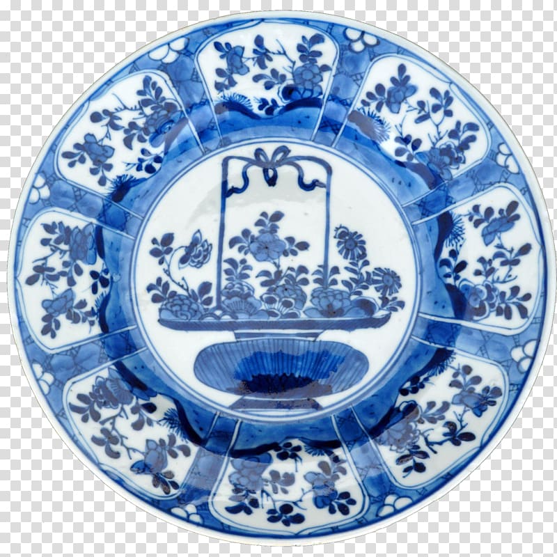 Blue and white pottery Ding ware Porcelain Delftware, Plate transparent background PNG clipart