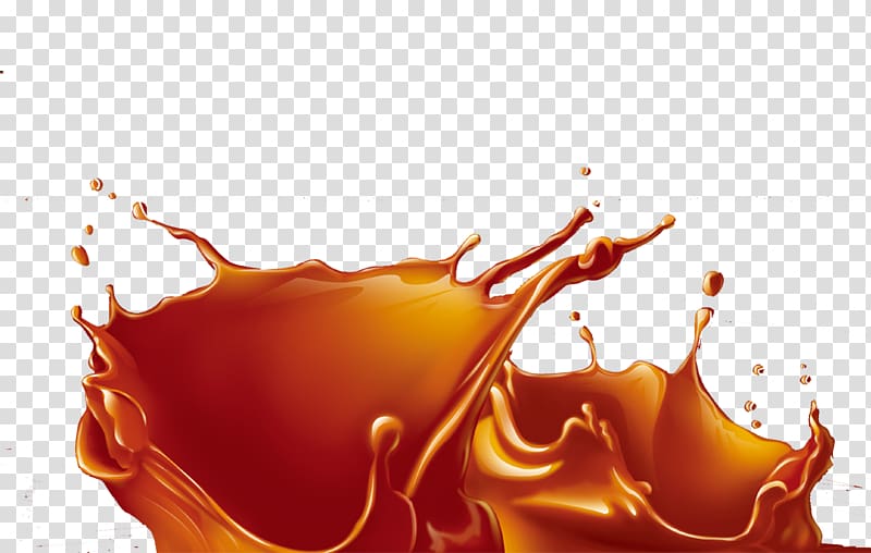 orange liquid illustration, Chocolate milk, Chocolate splash transparent background PNG clipart