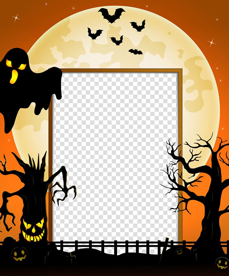 Count Dracula Halloween Costume Party, Halloween Border transparent background PNG clipart