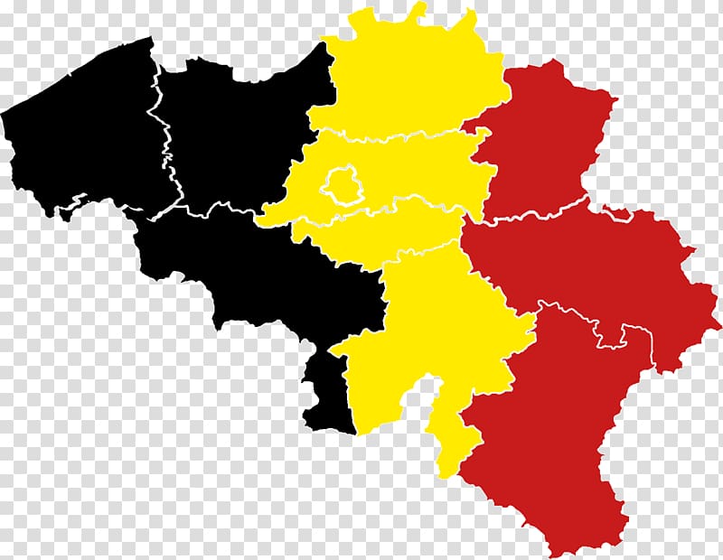 black, yellow, and red map illustration, Belgium Flag Map transparent background PNG clipart