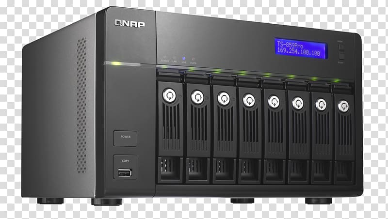 Disk array Network Storage Systems Home server Computer Servers QNAP TS-869 Pro, Computer transparent background PNG clipart