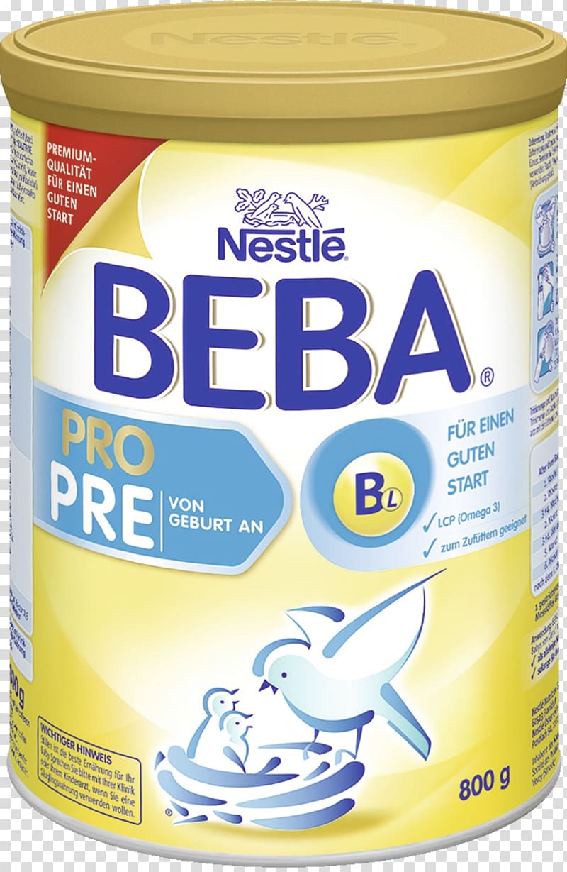Baby Formula Nestle BEBA Pro Pre infant formula from birth on, 800g Milk Dairy Products, milk transparent background PNG clipart