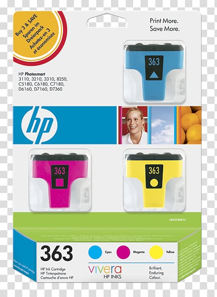 Hewlett-Packard Ink cartridge ROM cartridge Paper, cyan magenta yellow transparent background PNG clipart