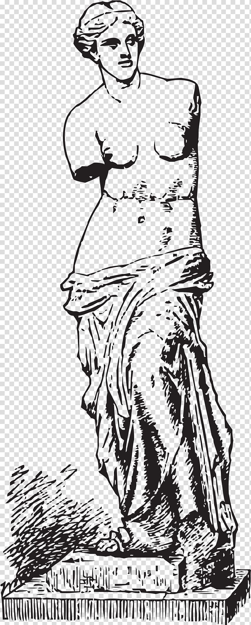 Venus de Milo T-shirt Drawing Statue, venus transparent background PNG clipart