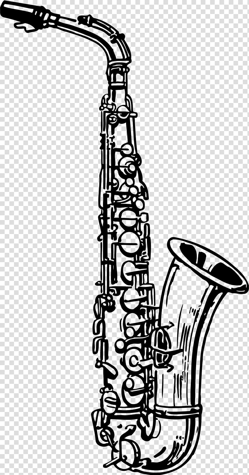 Tenor saxophone Drawing Clarinet Alto saxophone, saxophon transparent
