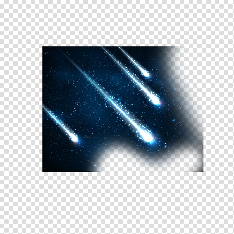 Meteor shower Meteoroid, Meteor shower under the stars transparent background PNG clipart