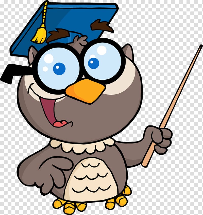 teacher owl illustration, Owl Teacher Education , Cartoon Maths transparent background PNG clipart