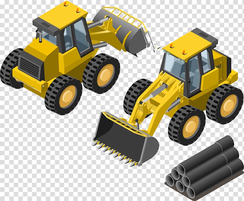 Machine Architectural engineering, material Traffic engineering machinery bulldozers transparent background PNG clipart