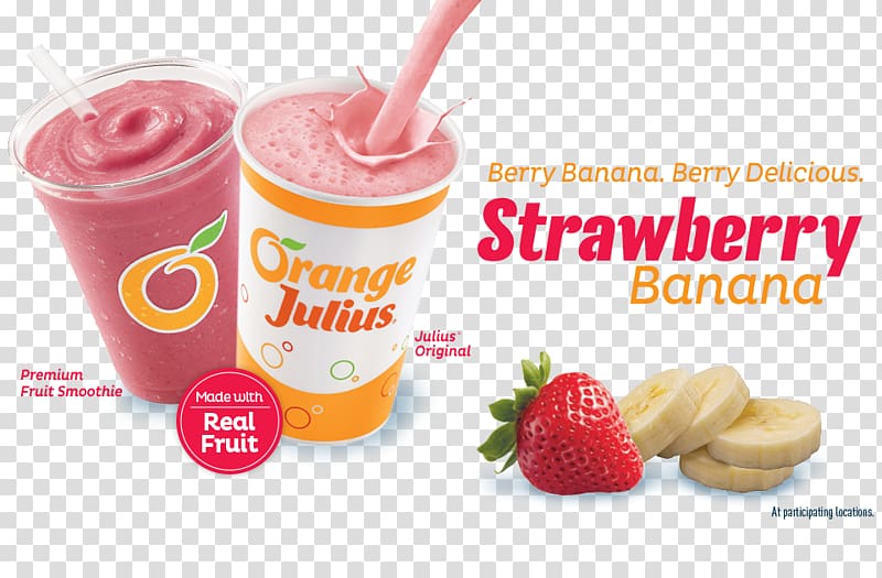 Frozen yogurt Smoothie Milkshake Ice cream Strawberry, banana smoothies transparent background PNG clipart