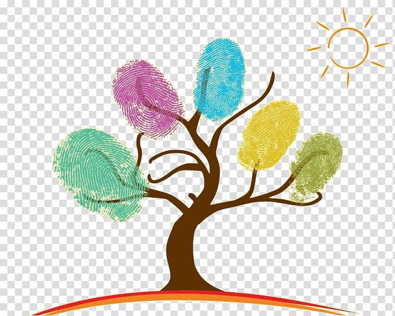 Suixian Hospital of Traditional Chinese Medicine Sihui Arbor Day Child Tree, fingerprint tree transparent background PNG clipart