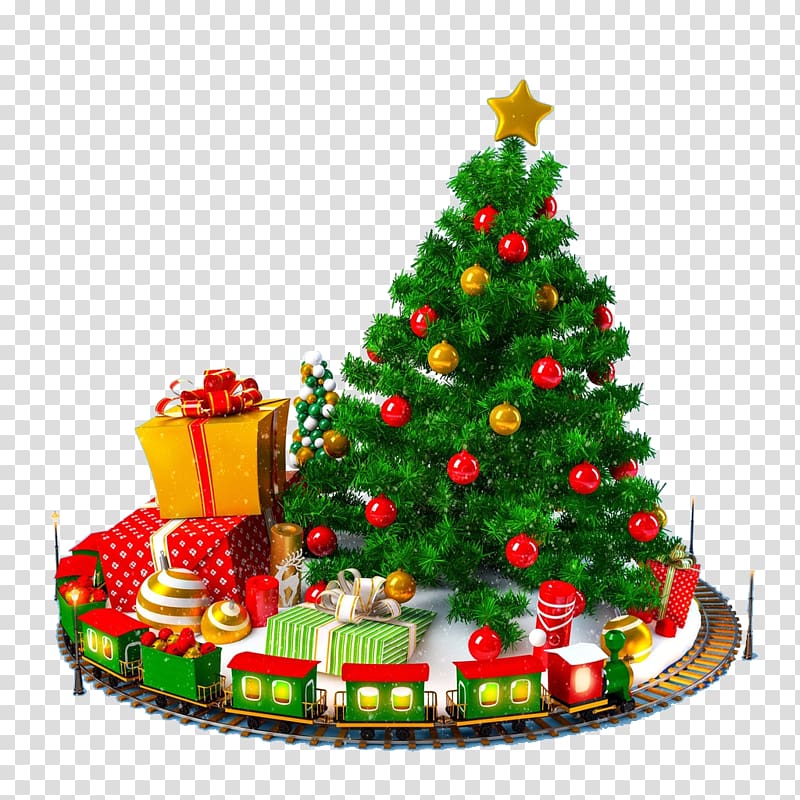 Christmas tree Gift New Year Holiday, Christmas pattern transparent background PNG clipart