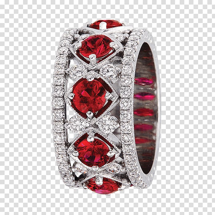 Ruby Earring Jewellery Engagement ring, creative wedding rings transparent background PNG clipart