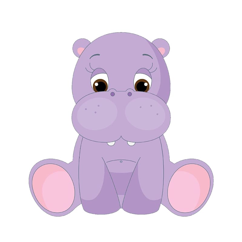 purple and pink hippopotamus , Hippopotamus Baby Hippos Cartoon Cuteness , hippo transparent background PNG clipart