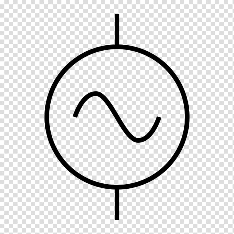 Electronic symbol Alternating current Voltage source Power Converters Electric power, symbol transparent background PNG clipart