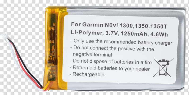 GPS Navigation Systems Garmin nüvi 1250 Electric battery Lithium polymer battery Rechargeable battery, Gar transparent background PNG clipart