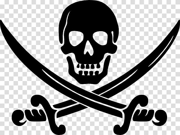 Jolly Roger Piracy Logo , pirates of the caribbean transparent background PNG clipart