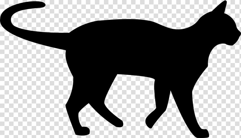 cat silhouette, Black Cat Silhouette transparent background PNG clipart