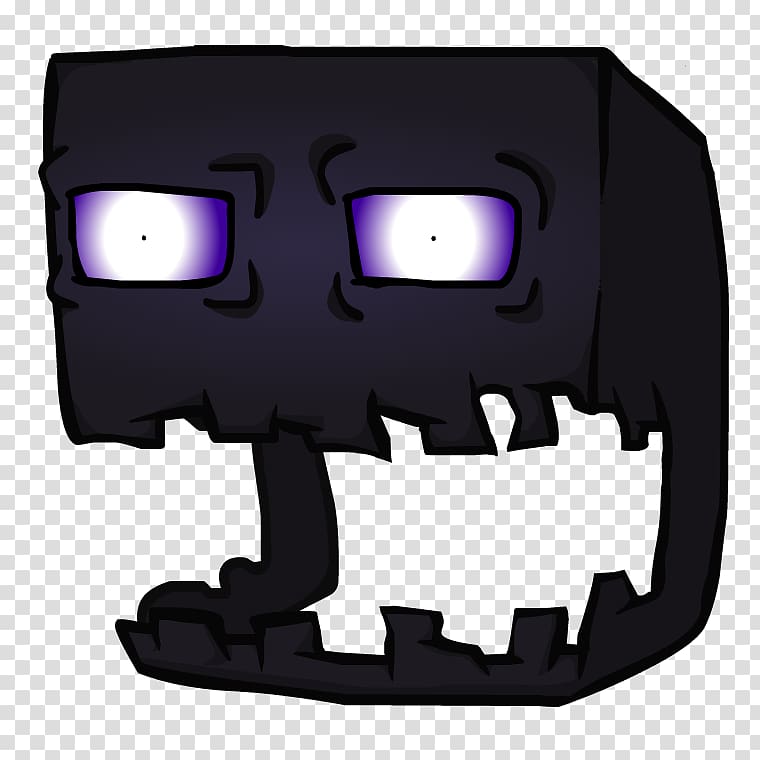 Enderman character on blue background