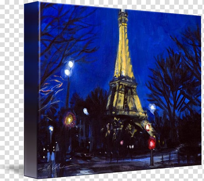 Eiffel Tower Painting Art Christmas tree Canvas, eiffel tower transparent background PNG clipart