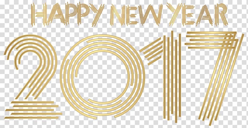 2017 happy new year graphics art, Cool Gold 2017 transparent background PNG clipart