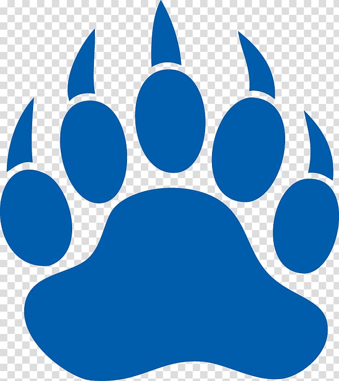 Bear Dog Paw Decal Printing, Blue Poster transparent background PNG clipart