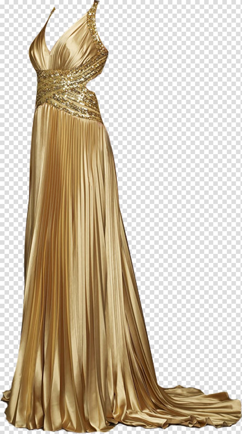 Gold Satin Mermaid Formal Dress V-Neck w/ Straps Gown Sweep Train High Slit  6-10 | eBay