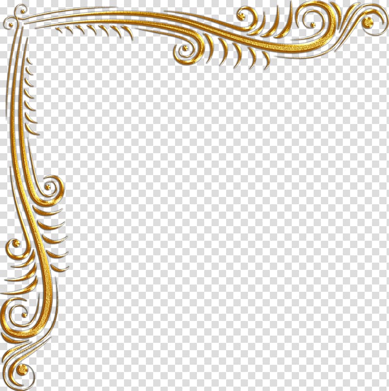 Frames Encapsulated PostScript , gold corner transparent background PNG clipart